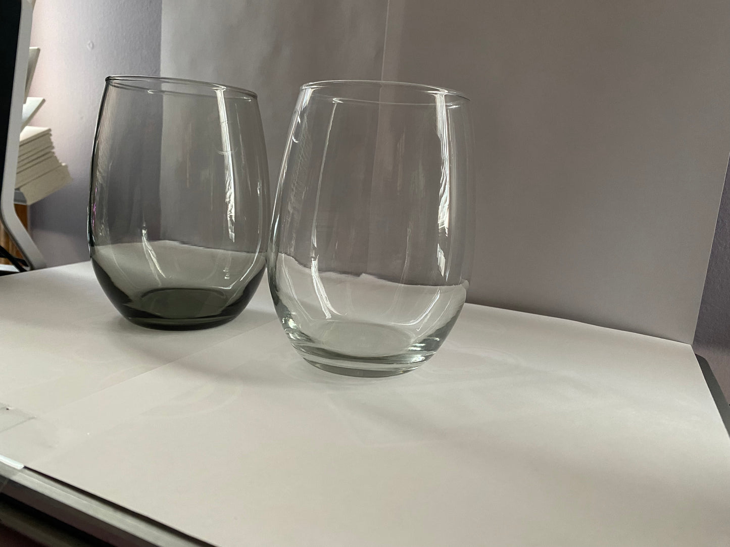 wine glasses - stemless