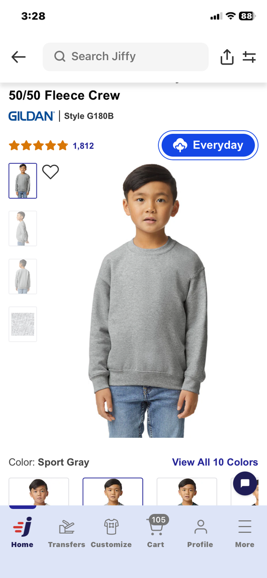 youth sweatshirt