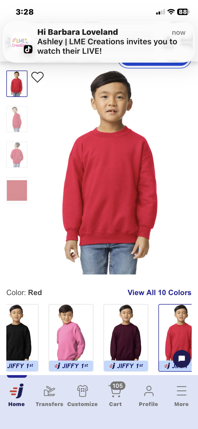 youth sweatshirt