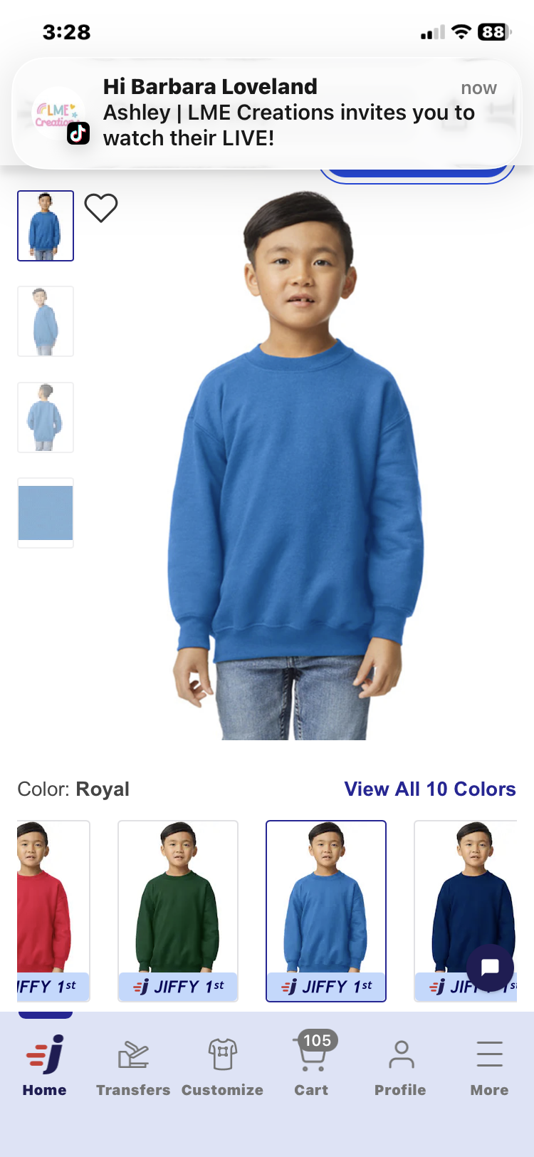 youth sweatshirt