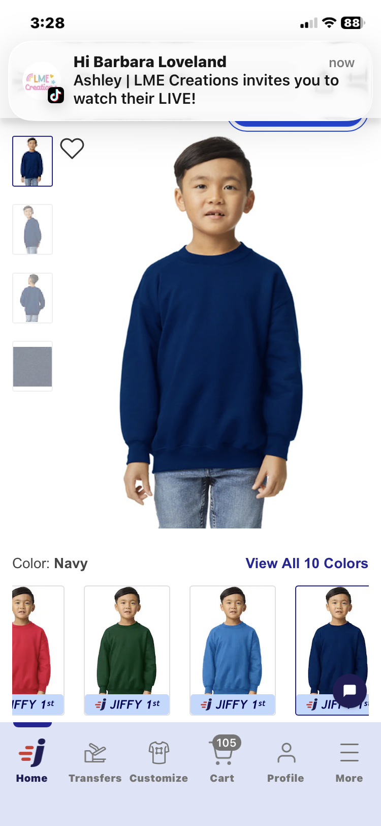 youth sweatshirt