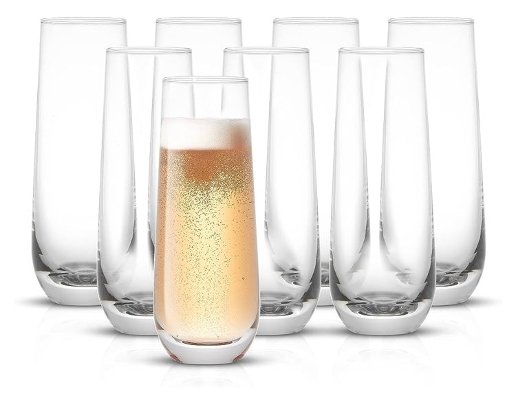 Stemless Champagne glasses - clear